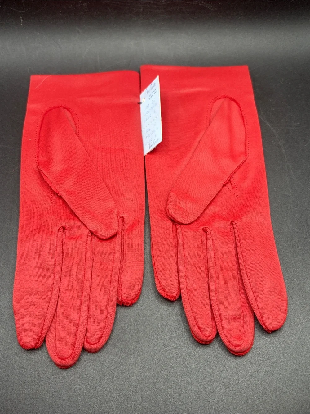 Van Raalte Flexibles Vintage Red Toned Nylon Gloves, Never Worn O/S Original Tag